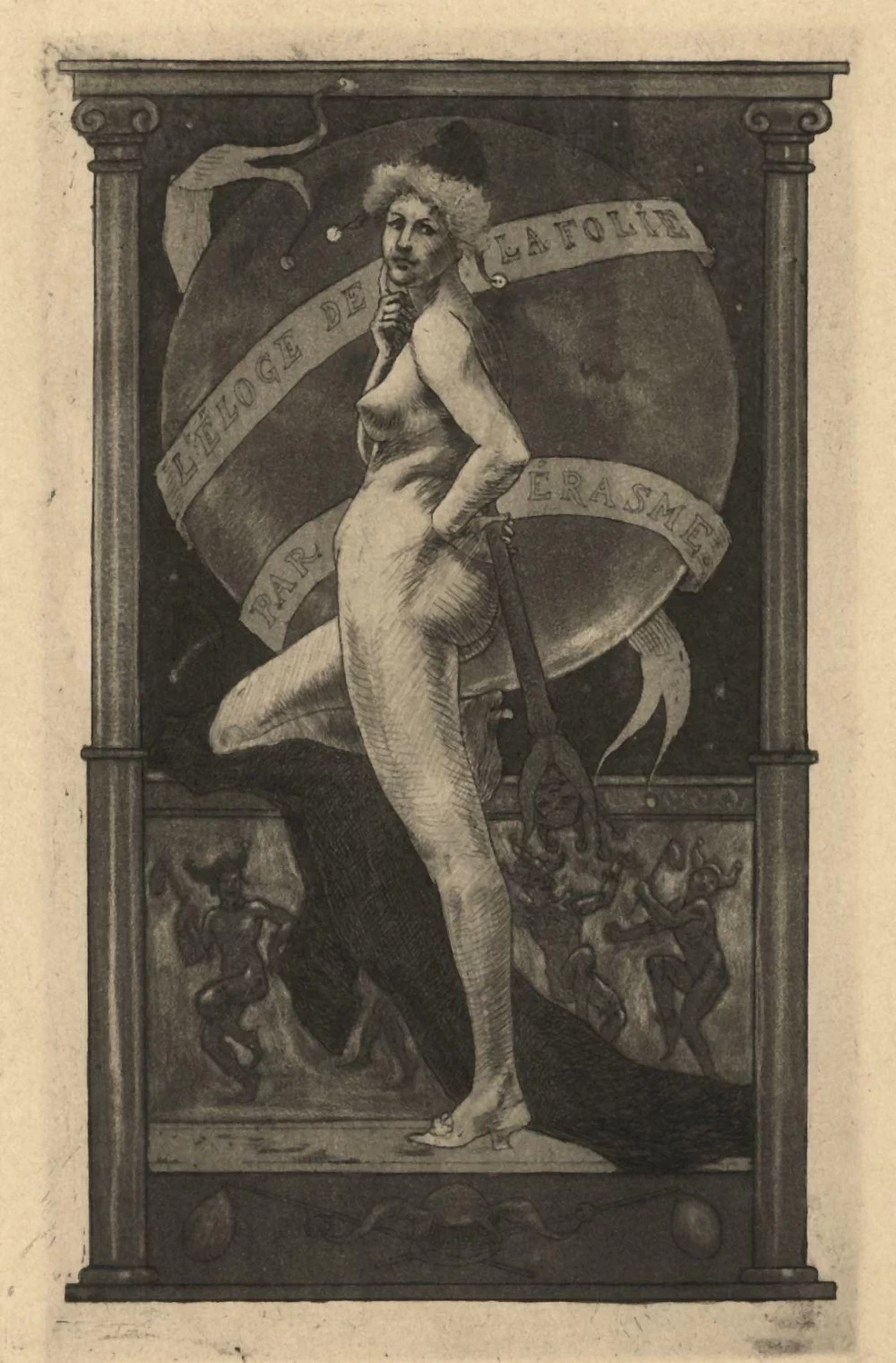 Frontespizio di L'Eloge de la Folie par Erasme